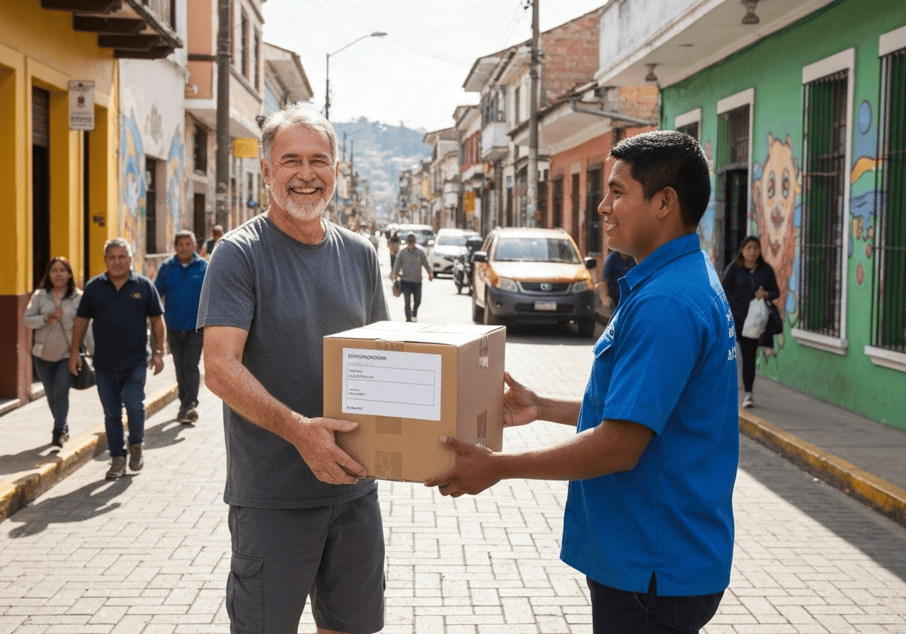 Image of a Cuenca expat enjoying coffee in the city.